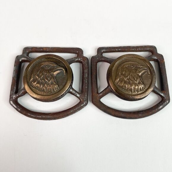 Unbranded Other - Vintage Eagle Metal Buckles, Bronze, Set Of 2 ~2.25”